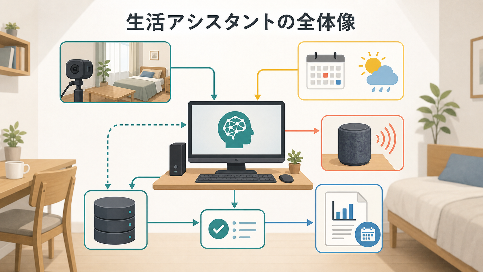 AI生活アシスタントの全体構成