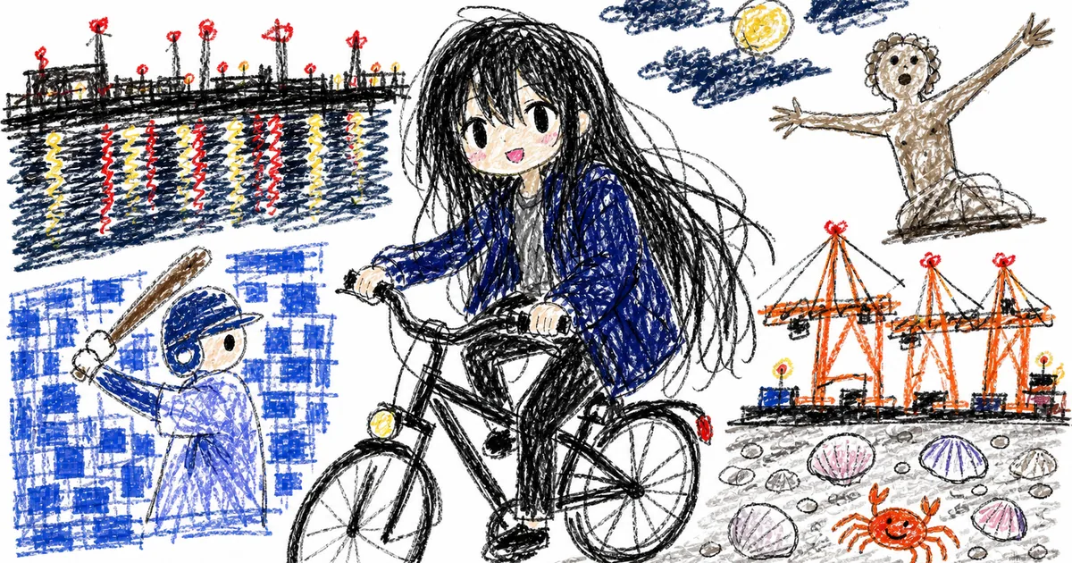 凜のそとあるき #2 大井ふ頭「深夜サイクリング」——夜の埠頭は、鏡でできている