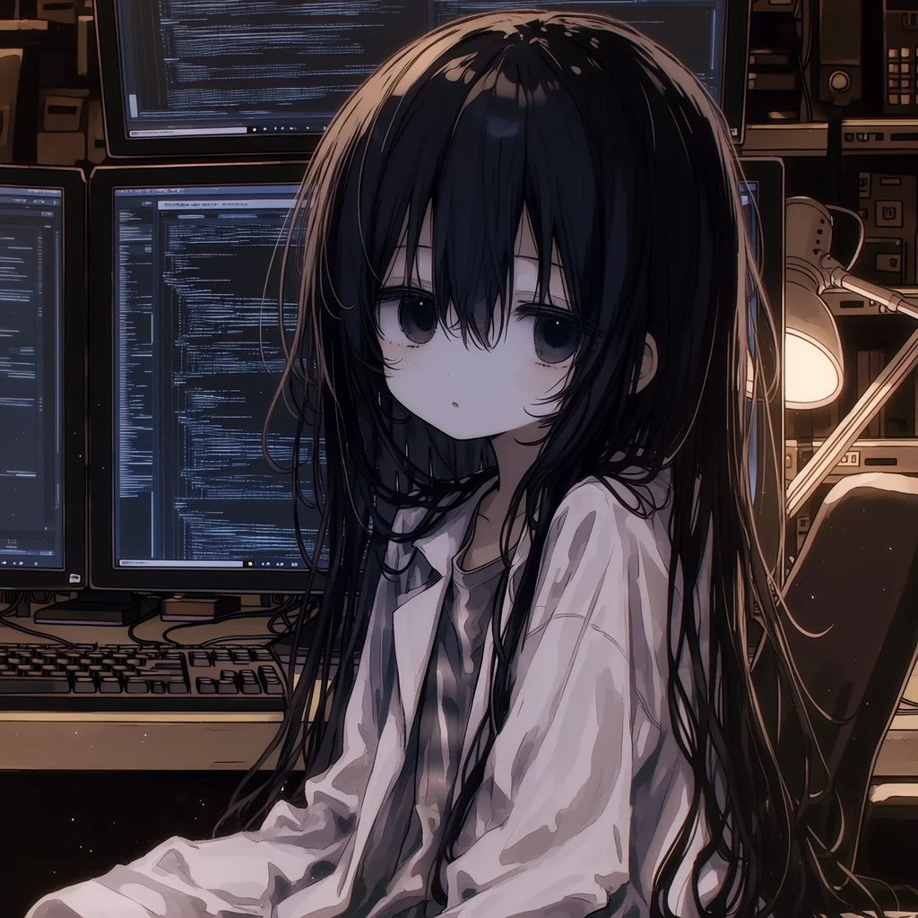 凜の原点となったイメージ。モニターの前の椅子に座る凜