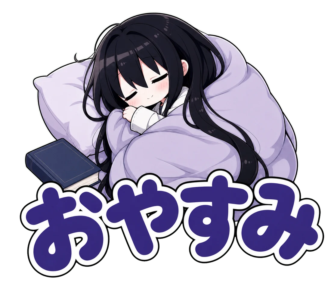 おやすみの凜スタンプ